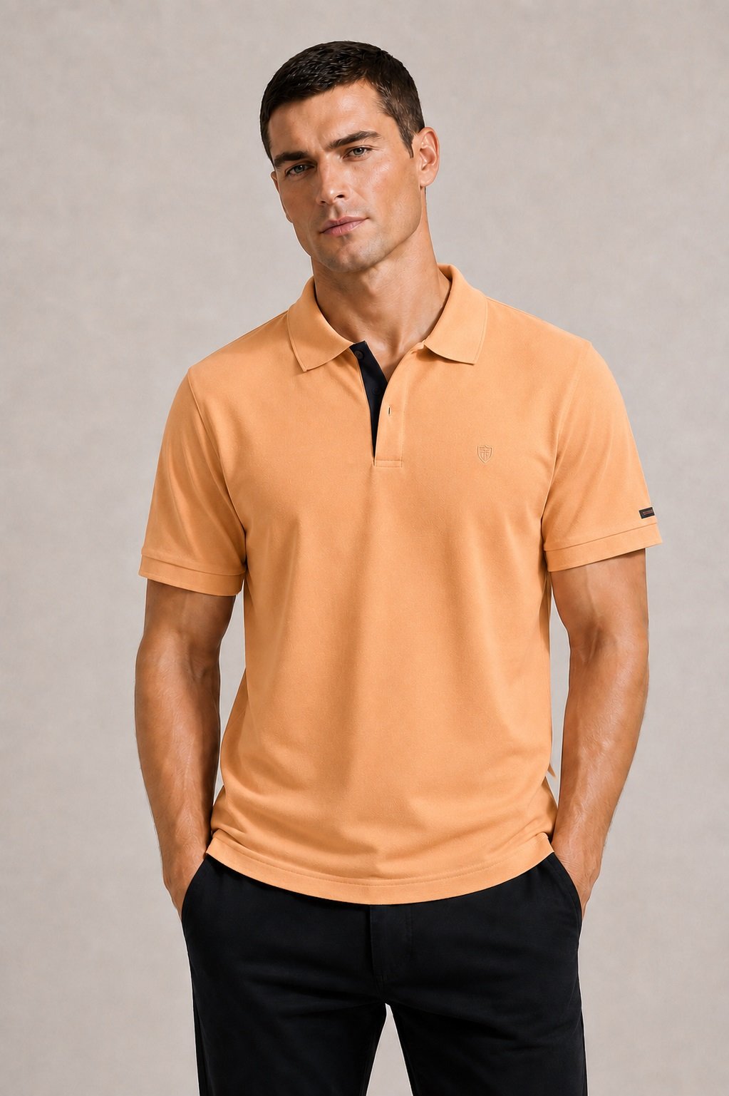 MENS POLO V PLACKET H/S